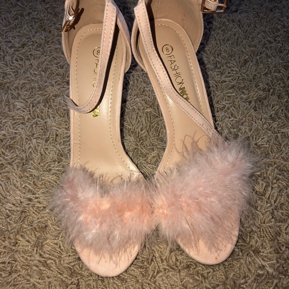 Fashion nova fur heels